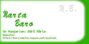 marta baro business card