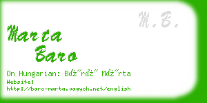 marta baro business card